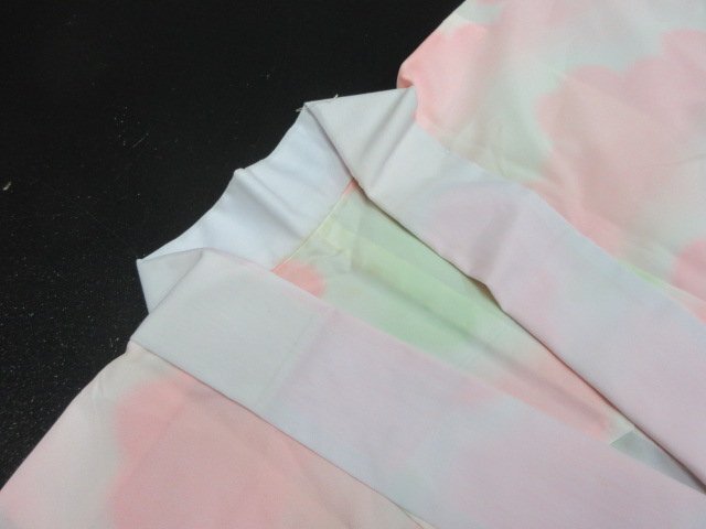 1円 中古 長襦袢 正絹 式典 和装 和服 グラデーション 雲 単衣 お洒落 身丈124cm 裄64cm【夢職】★拍卖