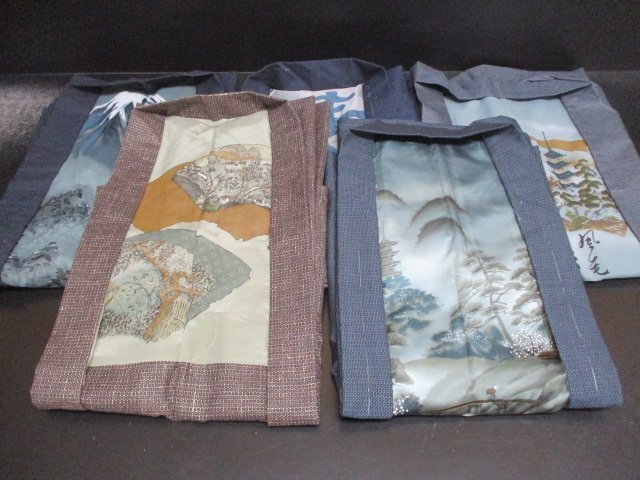 中古 カッコいい ウール 羽織 リメイク 羽裏 額裏 肩裏 裏地 男性用 まとめて5点 和装 和服 和柄 お稽古 初心者【夢職】☆☆☆拍卖