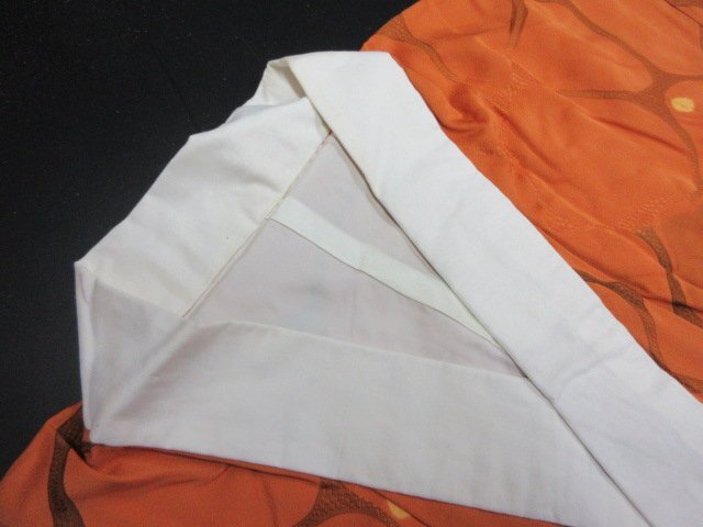 1円 中古 長襦袢 正絹 式典 和装 和服 アンティーク 幾何学 抽象 単衣 お洒落 身丈115cm 裄65cm【夢職】★拍卖