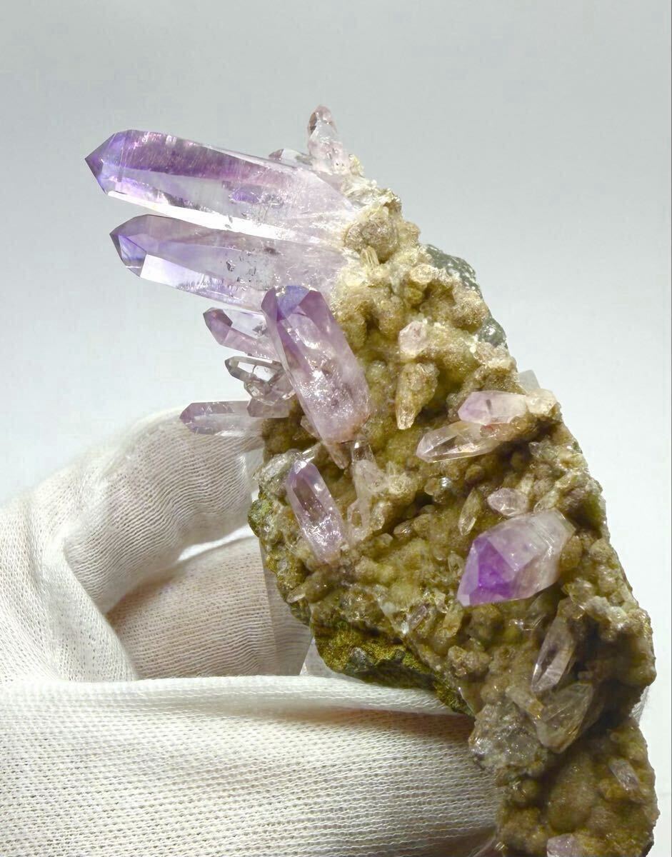 【博物館級】ベラクルスアメジスト 紫水晶 クラスター メキシコ産 天然石 原石 鉱物 標本 クォーツ 宝石質 超美品 土台付属 No1拍卖
