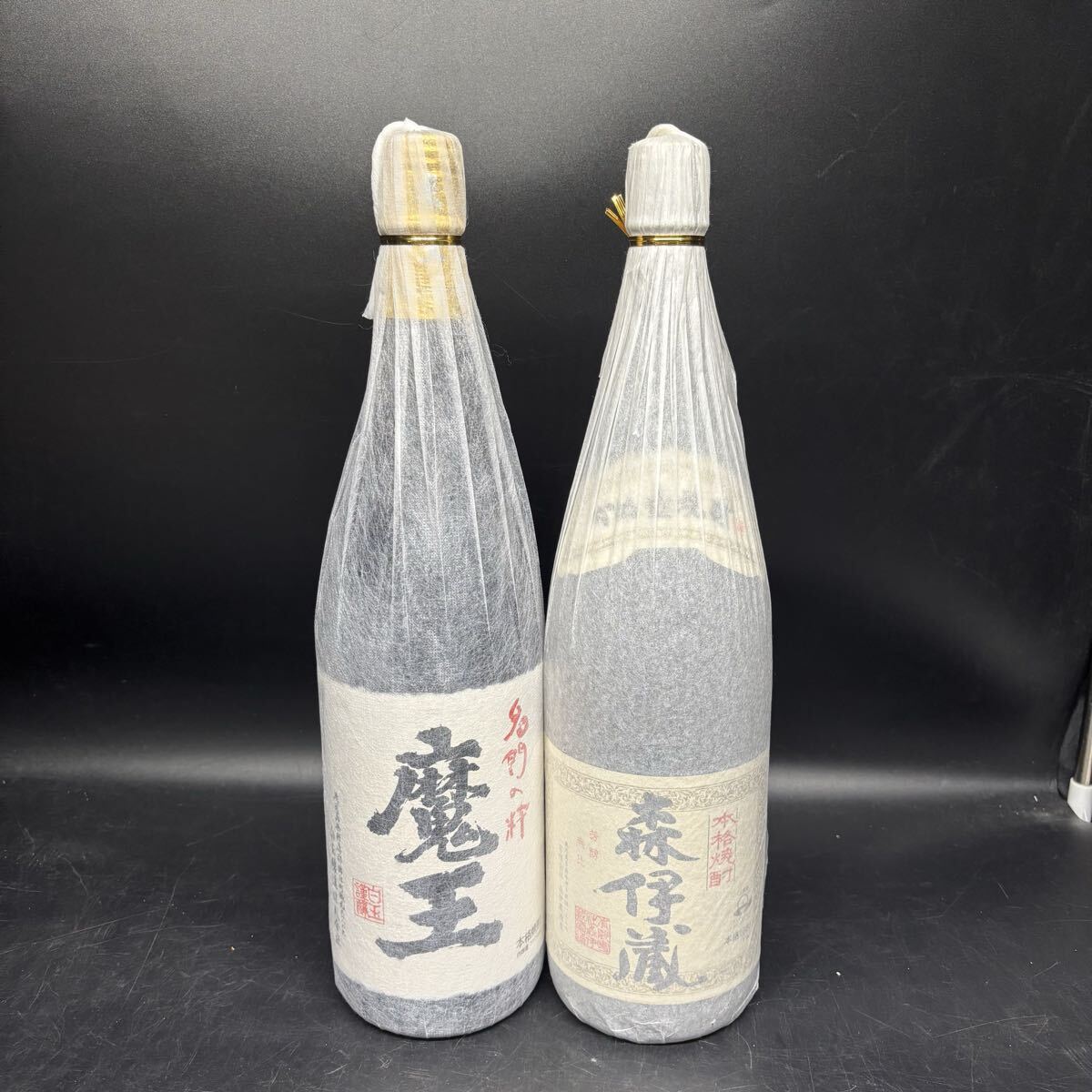1871 白玉醸造 名門の粋 魔王 森伊蔵 かめ壺焼酎 芋焼酎 1800ml 焼酎セット 古酒 2本セット拍卖