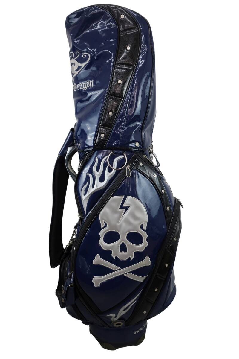 Dance With Dragon(ダンスウィズドラゴン) エナメルキャディバッグ ネイビー 4口 ゴルフ用品 2509-0417拍卖