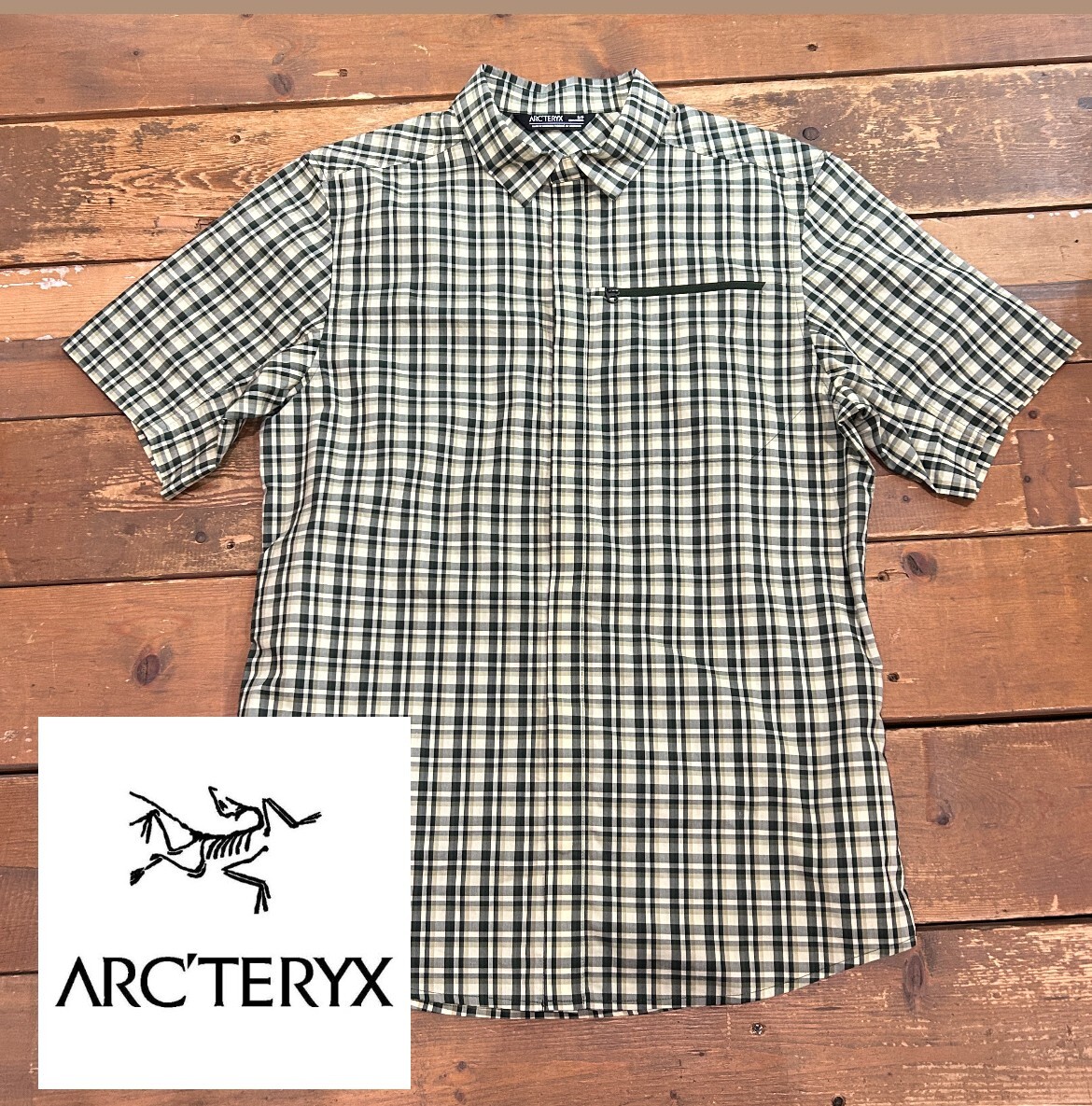美品 ARC'TERYX / アークテリクス 23075 KASLO SHIRT カスロ シャツ チェック柄 スナップボタン 半袖 メンズ S/P 国内正規品 USED拍卖