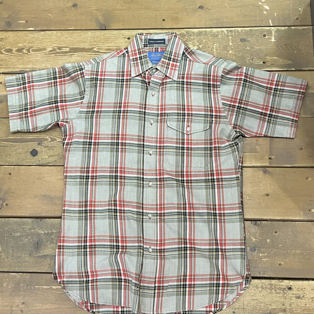 PENDLETON/ペンドルトン PenWest/ペンウェスト Made in USA 半袖シャツ チェックシャツ アメカジ Sサイズ メンズ used拍卖