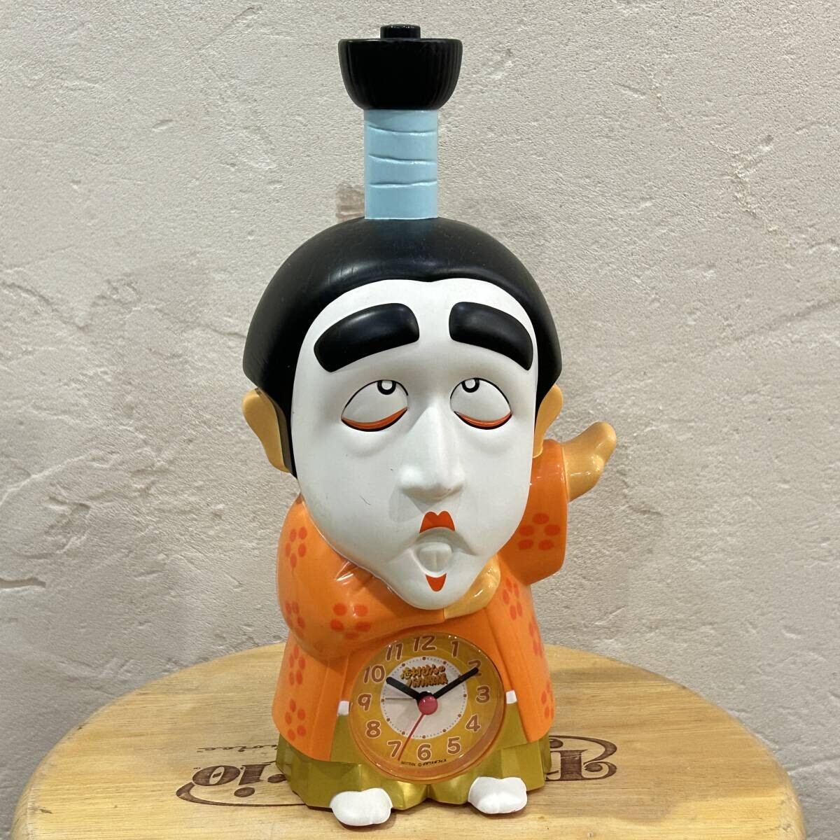 動作OK! 志村けん バカ殿 目覚まし時計 置時計 アラーム機能付き RHYHM 音出し確認済み 電池式 USED拍卖