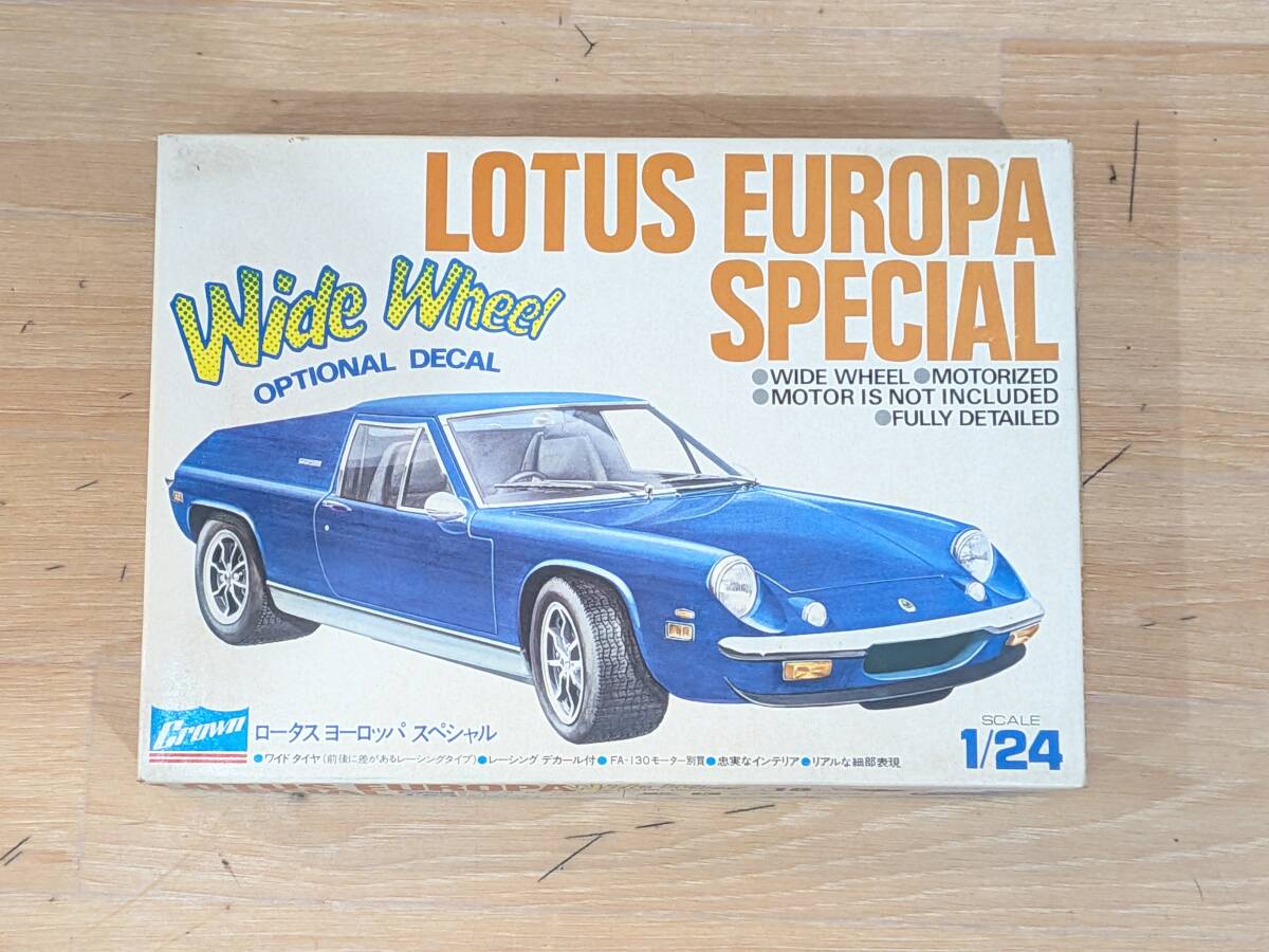 D54 未組立 Crown/クラウン 1/24 LOTUS EUROPA SPECIAL ロータス ヨーロッパ スペシャル スポーツカー プラモデル 長期保管品 現状拍卖