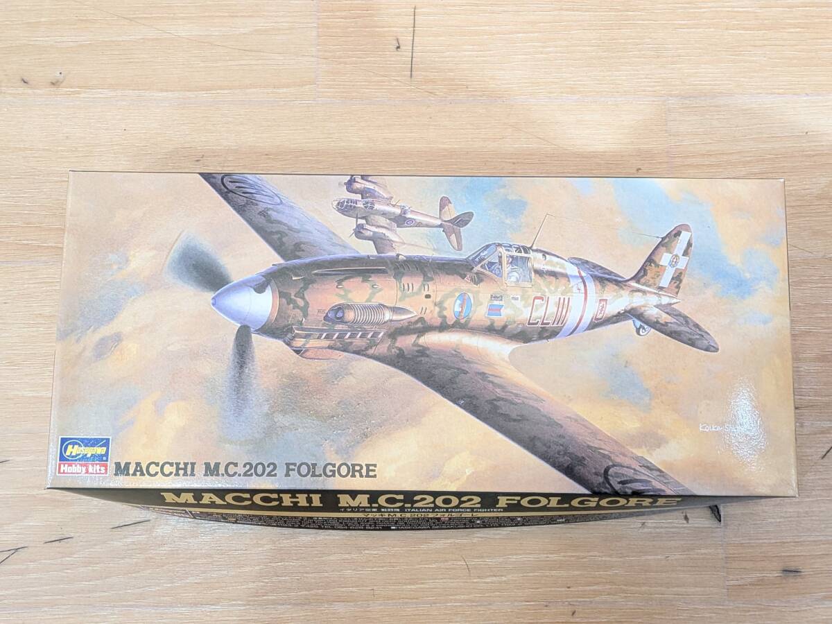 D61 未組立 HASEGAWA/ハセガワ 1/72 MACCHI M.C.202 FOLGORE マッキ M.C.202 フォルゴーレ 戦闘機 イタリア空軍 長期保管品 現状拍卖