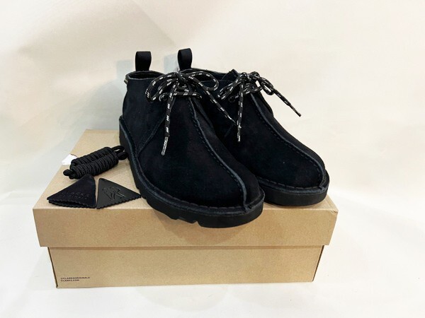 406★CLARKS ORIGINALS/クラークス オリジナルズ Desert Trek GTX デザートトレックゴアテックス スウェードレザー ブラック UK7 UR別注★拍卖