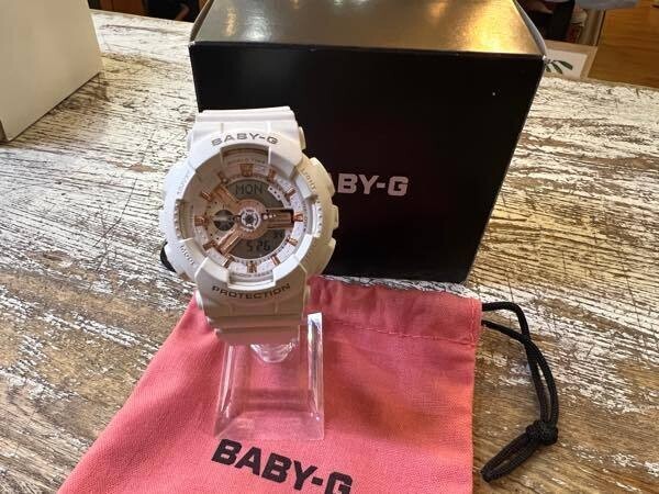 ★CASIO/カシオ BABY-G ベビージー BA-110XRG ホワイト×ピンクゴールド 腕時計 レディース カジュアルウォッチ ★拍卖