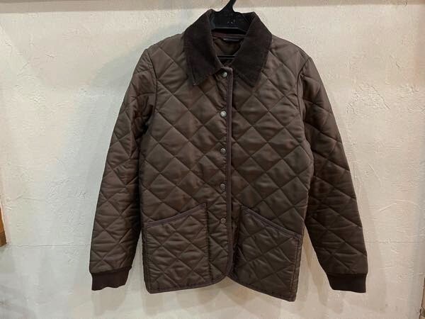 ☆MACKINTOSH/マッキントッシュ スコットランド製 襟付きキルティングジャケット sizeM レディース ブラウン 古着 used☆拍卖