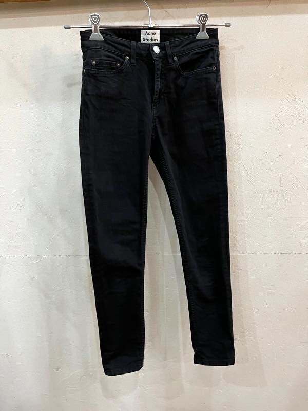 ☆Acne Studios/アクネ ストゥディオズ スキニーデニムパンツ size25/30 レディース ブラック ジーンズ 古着 used トゥモローランド☆拍卖