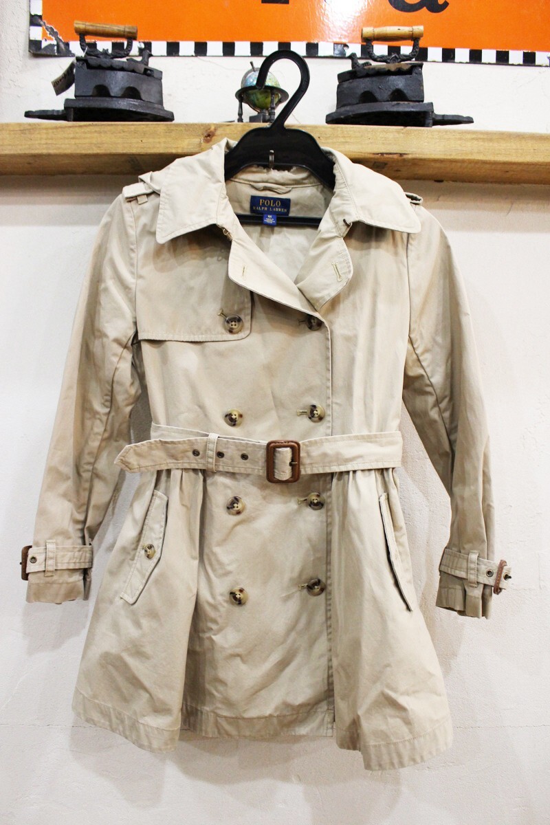 C94★POLO RALPH LAUREN/ポロ ラルフローレン トレンチコート ジュニアサイズ 6X(125) ベージュ系 子供服 キッズ 女の子 USED ★拍卖