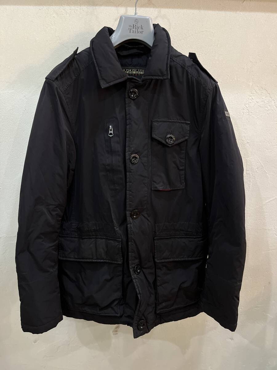 NAPAPIJRI ナパピリ ハーフコート コート Sサイズ ブラック 中綿入り ナイロン MENS USED拍卖