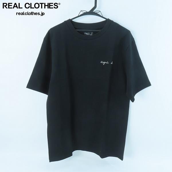 ☆(4)【未使用】agnes b.HOMME /アニエスべー オム 半袖/胸元ロゴTシャツ/ブラック/EAC9-JEJ3/1 /UPK拍卖