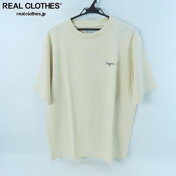 ☆【未使用】agnes b.HOMME /アニエスべー オム 半袖/胸元ロゴTシャツ/EAC9-JEJ3/クリーム系/2 /UPK拍卖