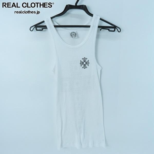 ☆【JPタグ】CHROME HEARTS/クロムハーツ CHクロス バック プリント タンクトップ ホワイト S /UPK拍卖
