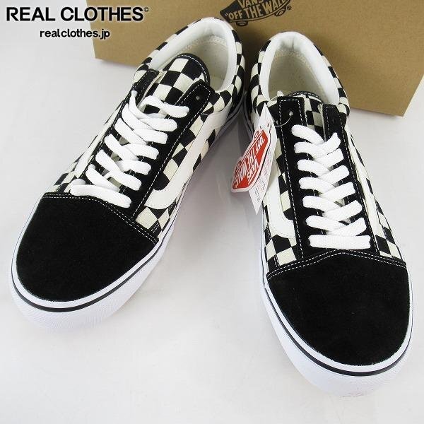 (1)【未使用】VANS/バンズ V36CL OLD SKOOL DX オールドスクール フラッグチェック 556436-0009/27 /080拍卖
