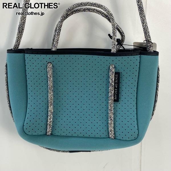 (2)【未使用】STATE OF ESCAPE/ステイトオブエスケープ MICRO ミニショルダーバッグ/ハンドバッグ ミネラルブルーグレー /060拍卖