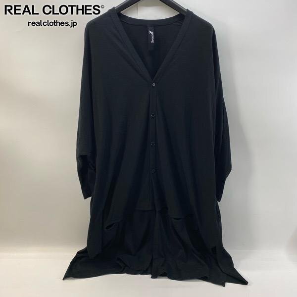 ☆Ground Y/グランド ワイ yohji yamamoto 2way Deformation Coat/天竺変形コットンロングカーディガン GK-T19-013/3 /060拍卖