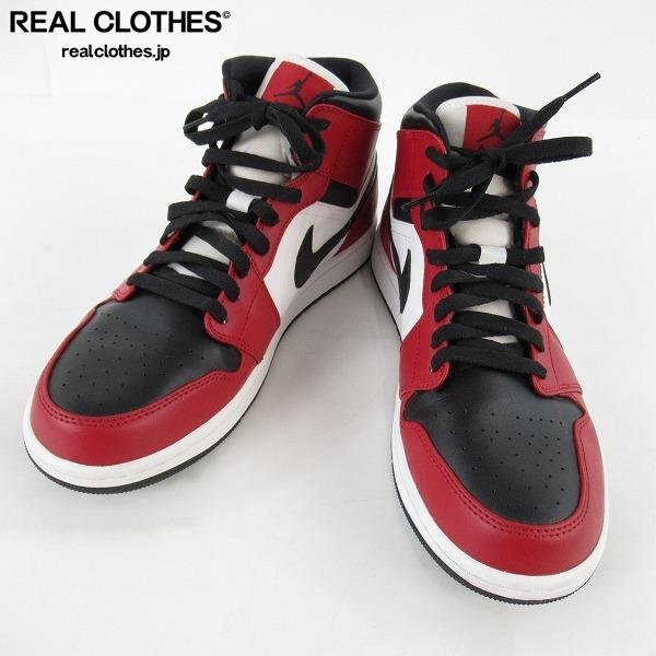 NIKE/ナイキ AIR JORDAN 1 MID CHICAGO BLACK TOE エアジョーダン1 554724-069/29 /080拍卖