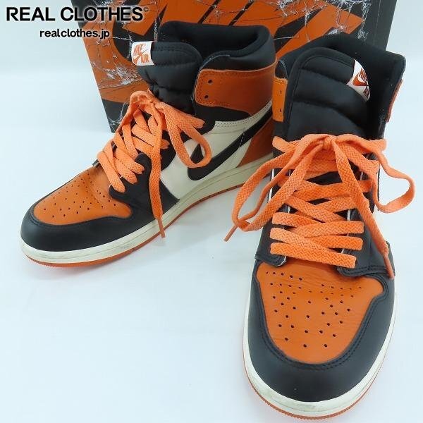 NIKE/ナイキ AIR JORDAN 1 RETRO HIGH OG SHATTERED BACKBOARD/エアジョーダン1 レトロ ハイ DZ5485-008/28.5 /080拍卖