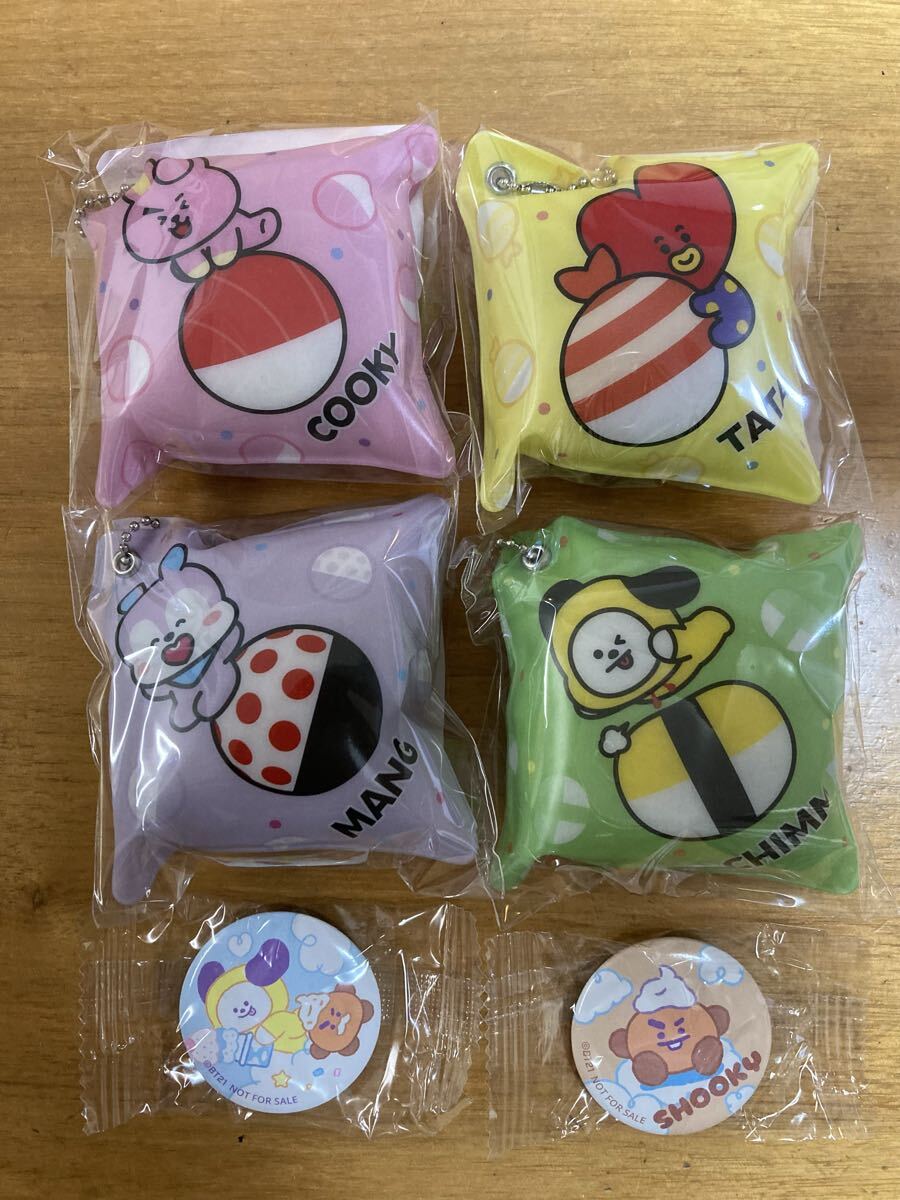 ★即決★送料込★未開封★くら寿司コラボ BT21 クッションキーホルダー 缶バッチ BTS拍卖