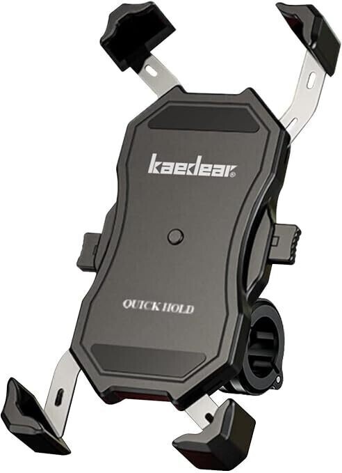 Kaedear(カエディア) バイク スマホホルダー バイク用スマホホルダー 携帯ホルダー 振動吸収 マウント 対応 スマホ スタンド アルミ製拍卖