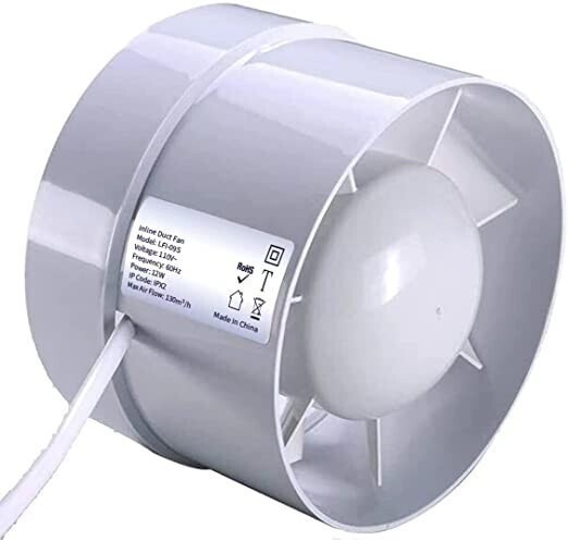 100mm ダクト用換気扇 ブースターファン静音インラインダクト通気用送風機、ダクト、通気口、育成用テントでの空調用排気拍卖