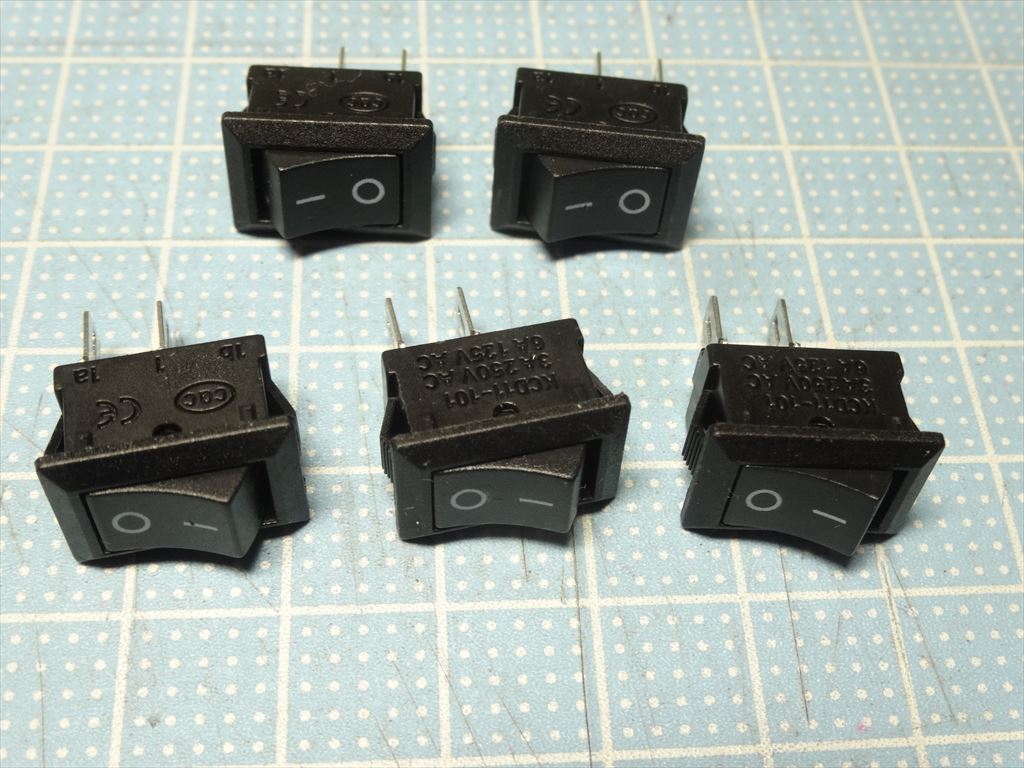 【5個セット】ロッカースイッチ 黒色 ■009拍卖