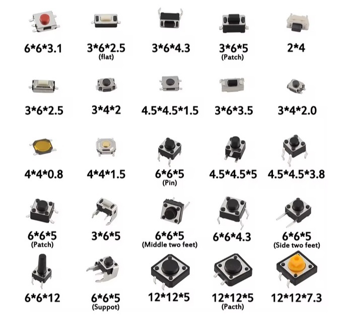 【125個セット】タクトスイッチ 25種類×各5個 ■026拍卖