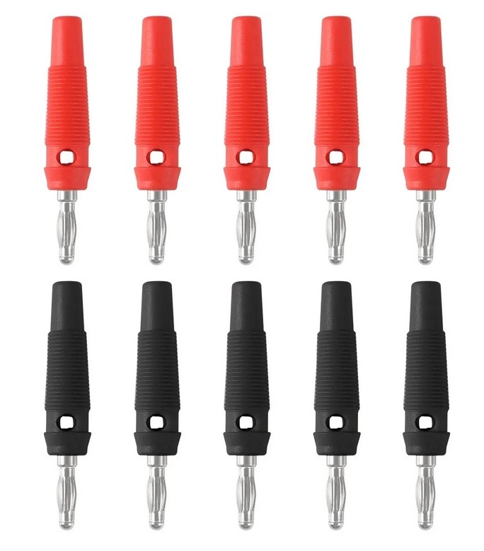 【赤・黒10個】4mmバナナプラグ【送料180円】012拍卖