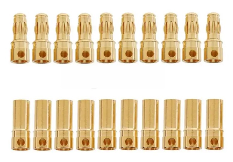 【10ペア】3.5mm バナナコネクタ/ゴールドプラグ オス・メスペアセット【送料85円~】092拍卖