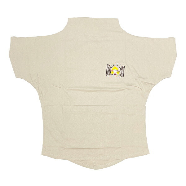 水森亜土 ワンポイント柄 ハイネック半袖Tシャツ(L) グレージュ アパレル拍卖