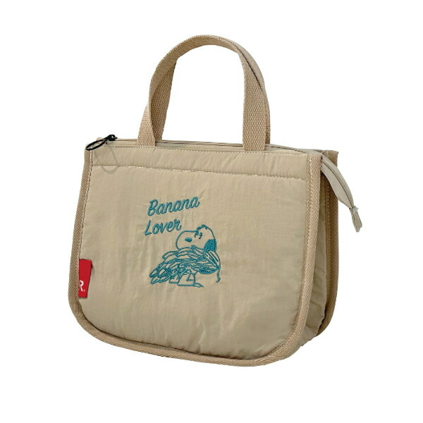 スヌーピー ミニトートバッグ BANANA ベージュ 簡易保冷 洗濯OK SNOOPY(PWD)拍卖