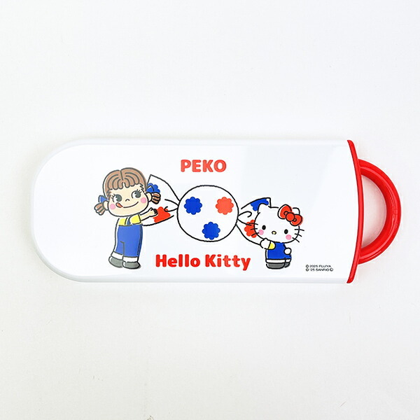 サンリオ ハローキティ × 不二家 ペコちゃん 抗菌食洗機対応スライドトリオセット ランチ 日本製 不二家 Sanrio拍卖