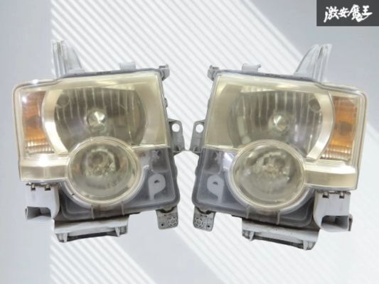 【割れ無し!!】ダイハツ 純正 L575S L585S ムーブコンテ カスタム HID ヘッドライト ヘッドランプ 左右セット KOITO 100-51966 棚2F-P-3拍卖