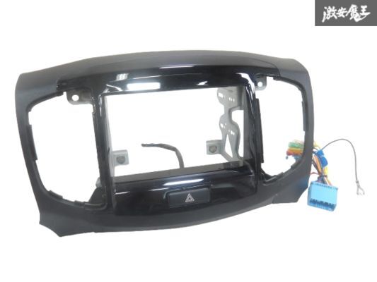 三菱 純正 MB15S デリカD2 オーディオパネル ナビパネル ステー付 配線付 ピアノブラック 縦 約10.5cm×横 約18cm 73821-54M0 棚27-3拍卖