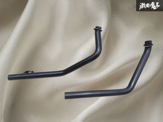 社外 ハーレー HARLEY DAVIDSON ショベルヘッド ドラッグ パイプ マフラー スチール 45φ 黒塗り エキゾースト パイプ 当時物 棚F-5拍卖