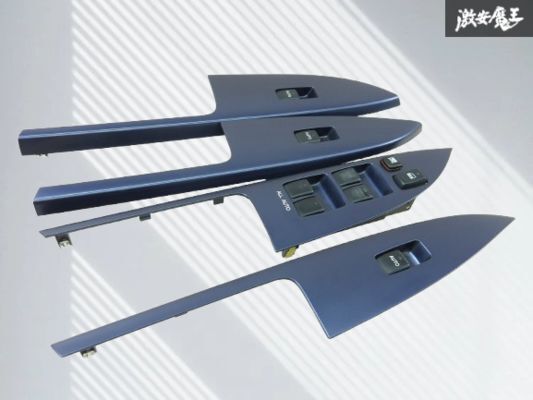 【実働外し!!】トヨタ 純正 AZT241W カルディナ 2002年式 パワーウインドウスイッチ 左右 1台分 内装 青系 AZT241W 即納 棚1-1-4拍卖