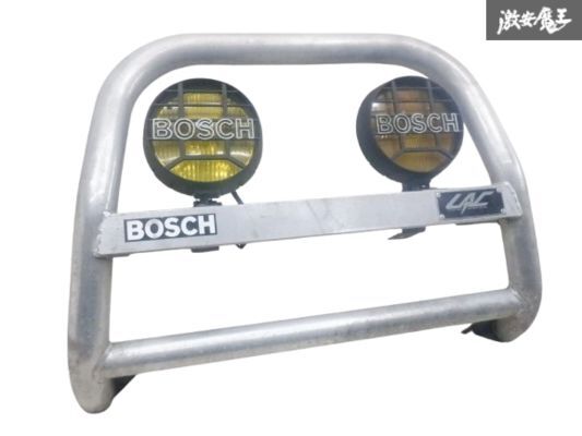 ☆希少!?☆ LAC 社外 V44 パジェロ H3年 フロントガード バンパーガード アルミ 軽量 BOSCH フォグランプ付 即納 棚2F-O-4拍卖