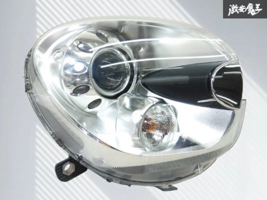【割れ無し!!】MINI ミニ 純正 LDA-XD20F ミニクーパー クロスオーバー HID ヘッドライト ヘッドランプ 右 右側 9801044-08 棚11-4拍卖