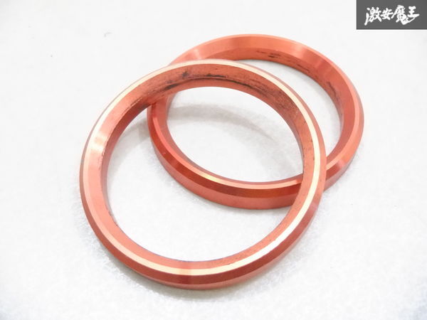 社外 メーカー不明 ホイール ハブリング 2枚セット オレンジ 約φ72.6約φ60 トヨタ 日産 レクサス スズキ 即納 棚9-4-D拍卖