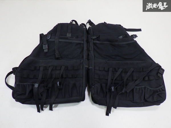 【破損無】 社外 ジープ JEEP JL ラングラーで使用 ロールバー サイドストレージバッグ 収納バッグ マルチポケット 特殊部隊風 棚27-3拍卖