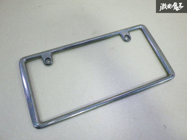 【ストア出品】 社外 汎用 ナンバーフレーム 1枚 穴間:約31cm 縦:約17cm 横:約34cm シルバーメッキ 即納 在庫有 棚9-4拍卖