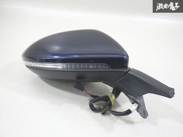 【保証付】 フォルクスワーゲン VW 純正 WVWZZZ ゴルフ7 ドアミラー サイドミラー ウインカー 片側のみ 9ピン 紺メタ系 棚7-3拍卖