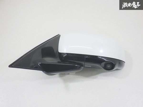 【保証付】 日産 純正 PV36 スカイライン ドアミラー サイドミラー 片側のみ ホワイトパール系 カメラ付 17ピン 電動格納 棚13-1拍卖