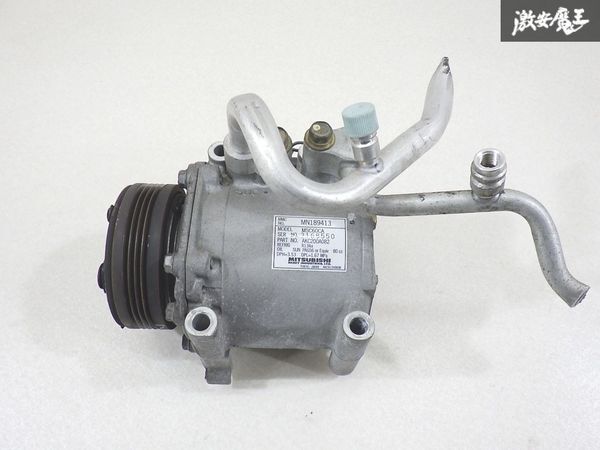 【実働外し ストア出品】 三菱 純正 H81W H82W eKワゴン A/C エアコン コンプレッサー 単体 走行距離不明 MN189413 棚L-4拍卖