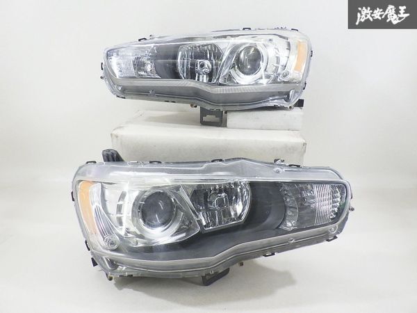 三菱 純正 CZ4A ランサーエボリューション ランエボ10 HID ヘッドライト ヘッドランプ ユニット 左右セット STANLEY P6124 CY4A 棚I-11拍卖