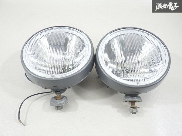 【ストア出品 点灯OK】 A.P.Rally APラリー CJ4A ミラージュ で使用 約190φ フォグライト フォグランプ ガラスレンズ 左右 set 棚13-4拍卖