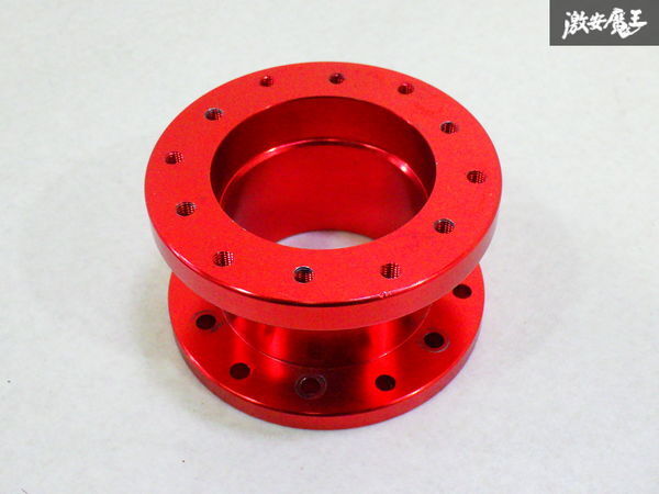 【ストア出品】 社外 汎用 アルミ製 ステアリング ボス スペーサー 本体 全高:約49.7mm 穴間:約7cm / 7.5cm 即納 在庫有 棚9-2-B拍卖